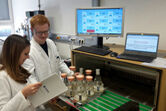 Students apply the SFR Shake Flask Reader to investigate precultures
