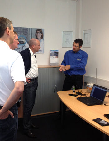 At PreSens headquaters during Open Day at the BioPark in Regensburg
