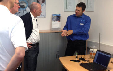 At PreSens headquaters during Open Day at the BioPark in Regensburg