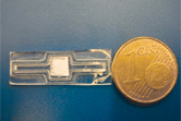 Micro-channel with sensor foil welded inside