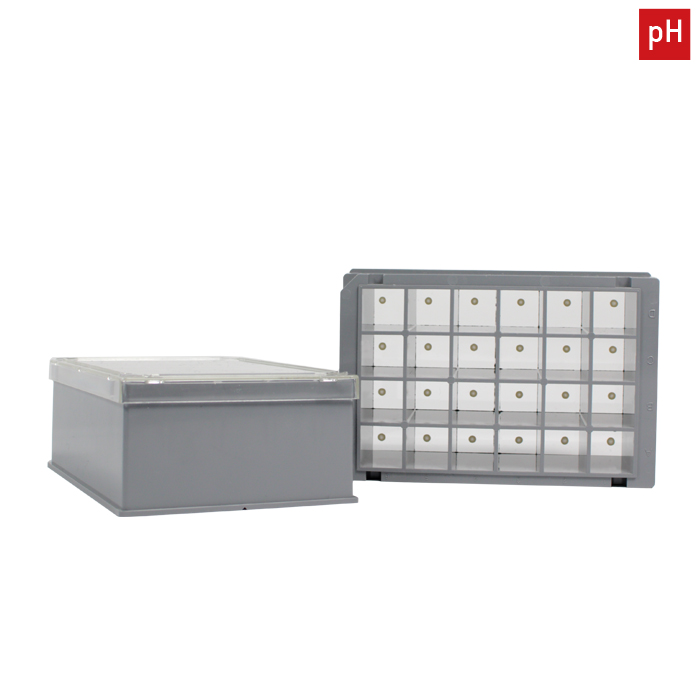 HD24-DW 24 deep well plate with integrated optical pH sensors